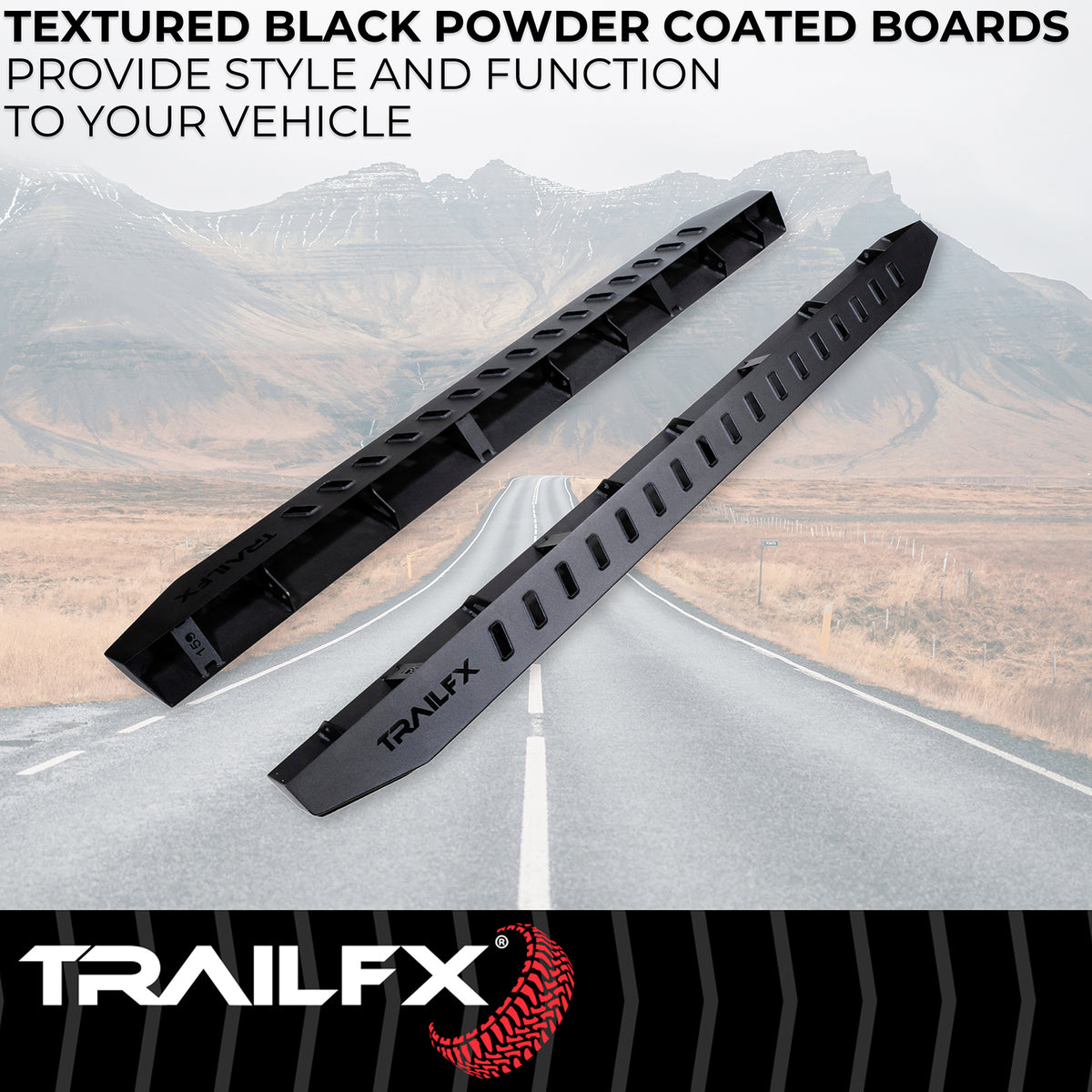 TrailFX Running Board For Nissan Frontier - Tube, With Two Step Area Per Bar (ORB010)