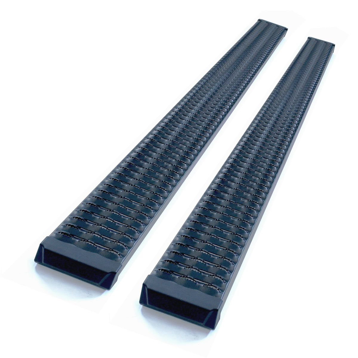 TrailFX Running Board For Chevrolet, GMC Trucks - Powder Coated Titanium Black Alum Unlighted Rocker Panel (RBA019TI)