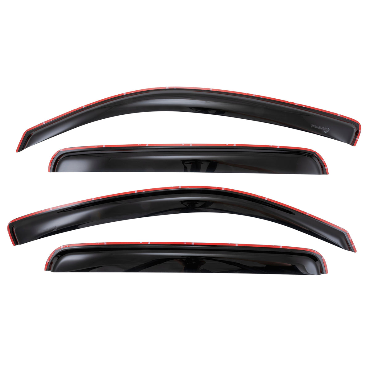 TrailFX Side Window Deflector For Toyota Tacoma - In-Channel, Smoke, Acrylic, Set of 4 (4056IC)