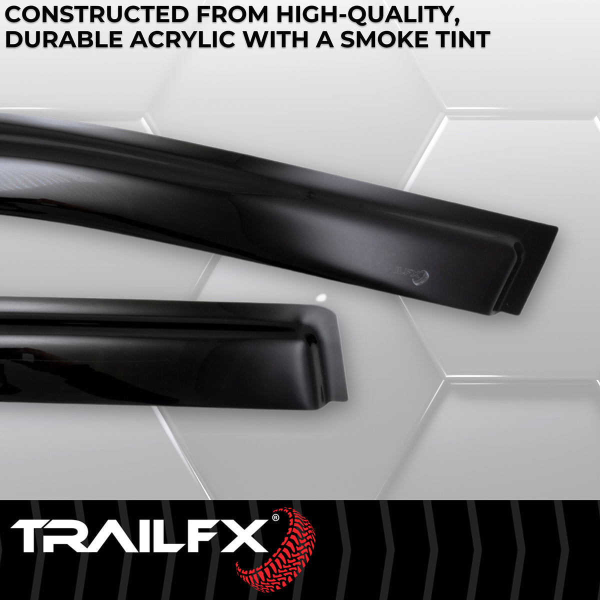 TrailFX Side Window Deflector For Ford Maverick - Low Profile, Fits Front And Rear, Set Of 4 (4182H)