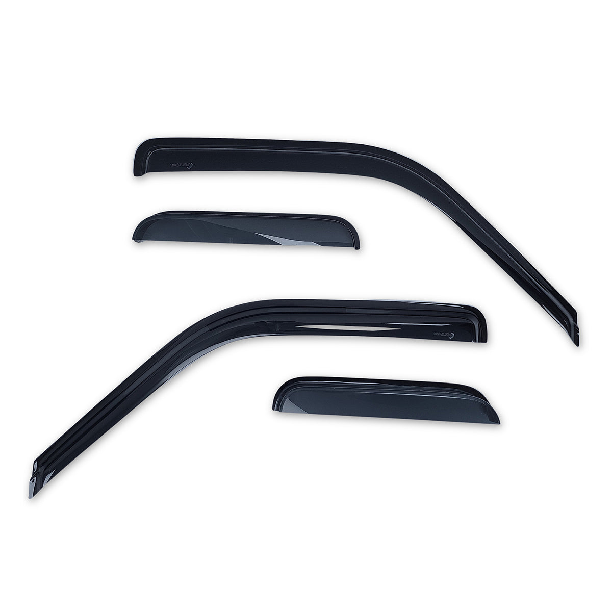 TrailFX Side Window Deflector For Chevrolet, GMC Trucks - Low Profile, Fits Front And Rear, Set Of 4 (4231H)
