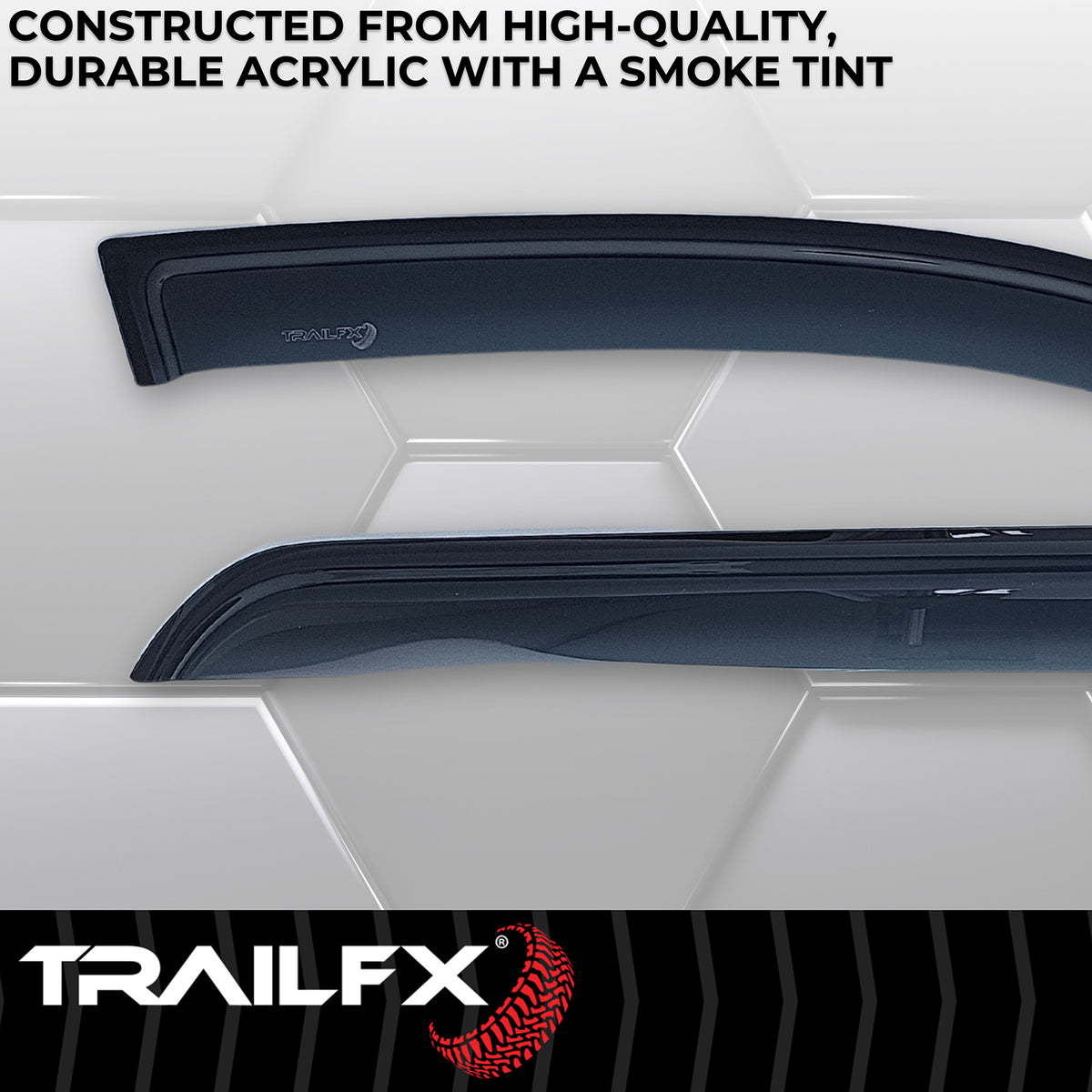 TrailFX Side Window Deflector For Dodge Durango - Low Profile, Fits Front And Rear, Set Of 4 (4267H)