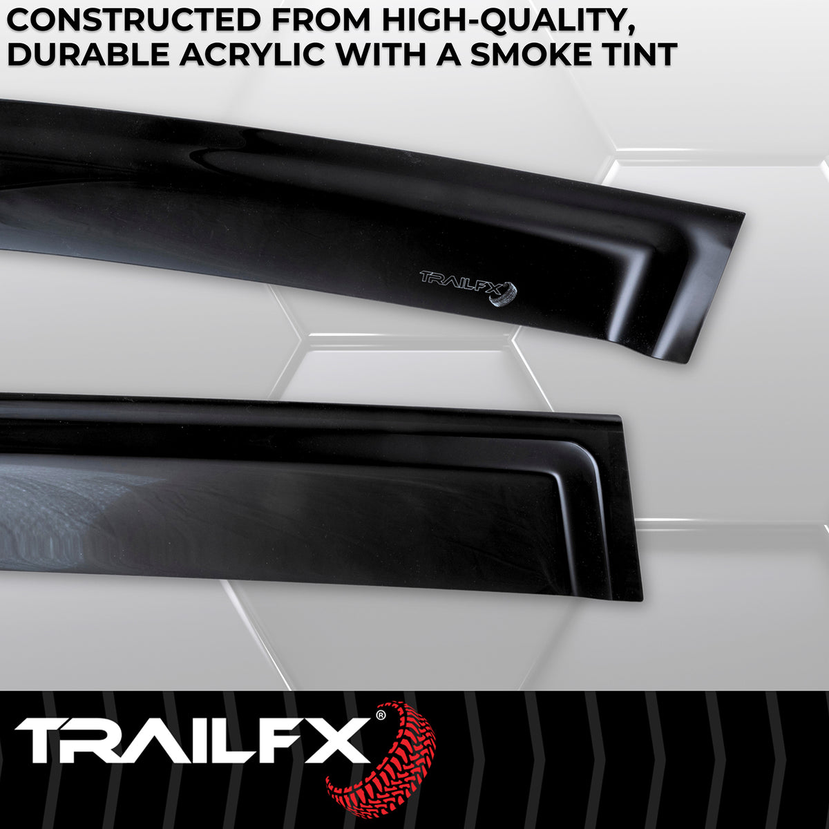 TrailFX Side Window Deflector For Honda CR-V - Low Profile, Set of 4 (4331H)