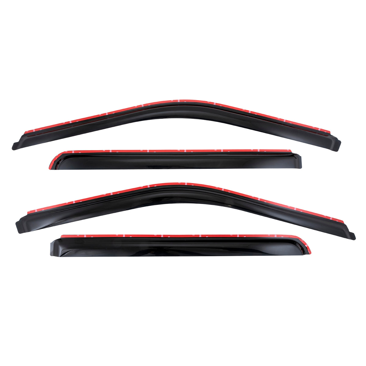 TrailFX Side Window Deflector For Ford F-250 Super Duty, Ford F-350 Super Duty, Ford F-450 Super Duty - In-Channel, Smoke, Acrylic, Set of 4 (4381IC)