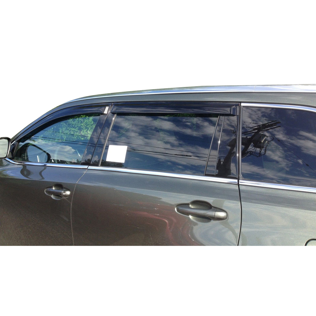 TrailFX Side Window Deflector For Toyota Highlander - TrailFX Hood Protectors, Low Profile Mounting Hardware (4427H)