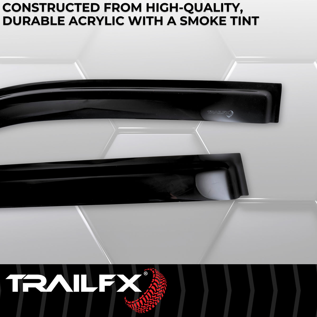 TrailFX Side Window Deflector For Toyota Tundra - Low Profile, Fits Front And Rear, Set Of 4 (4704H)