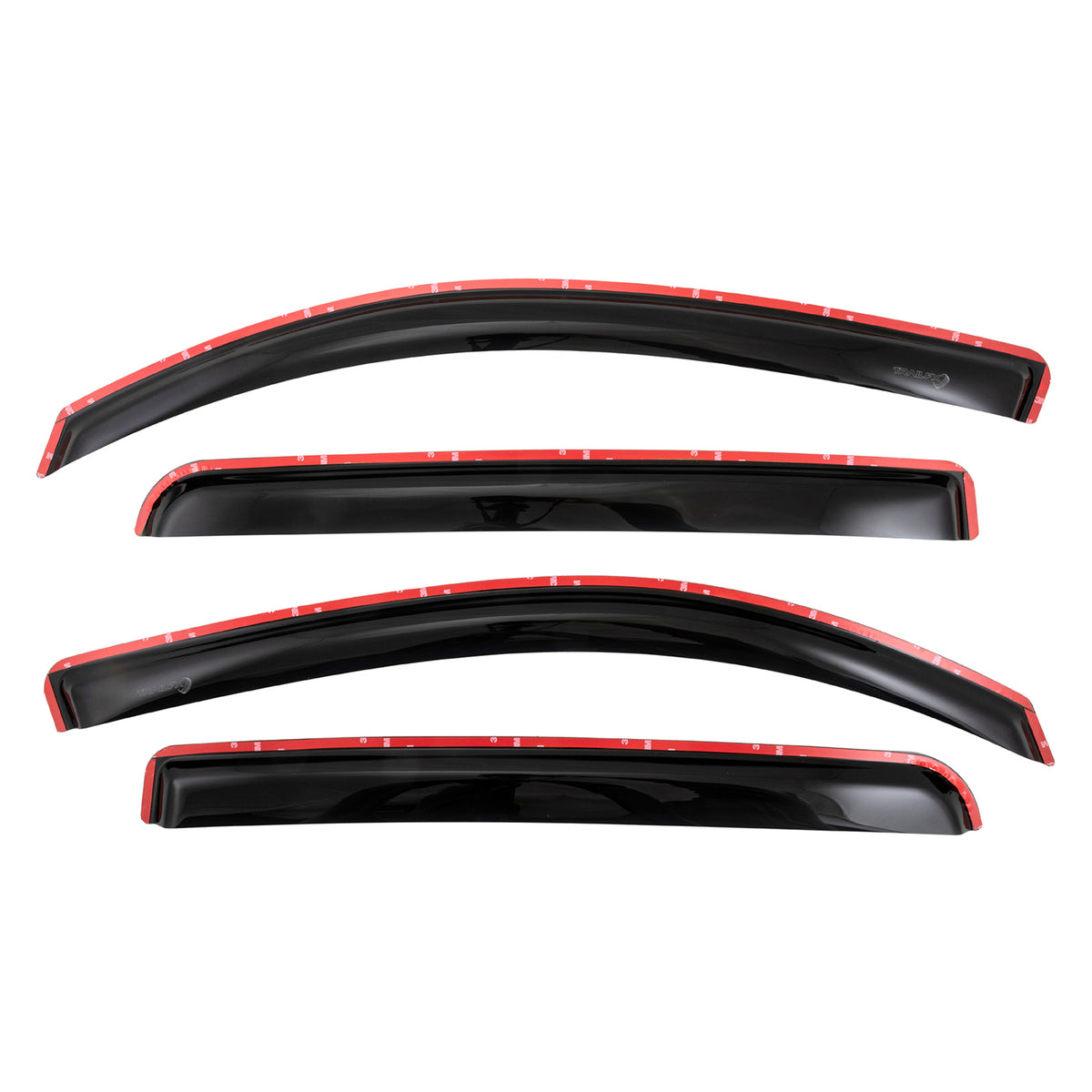 TrailFX Side Window Deflector For Toyota Tacoma - In-Channel, Smoke, Acrylic, Set of 4 (4768IC)