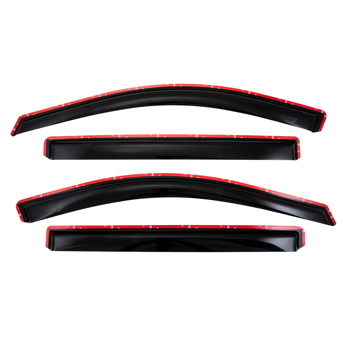 TrailFX Side Window Deflector For Chevrolet, GMC Trucks - In-Channel, Smoke, Acrylic, Set of 4 (4805IC)
