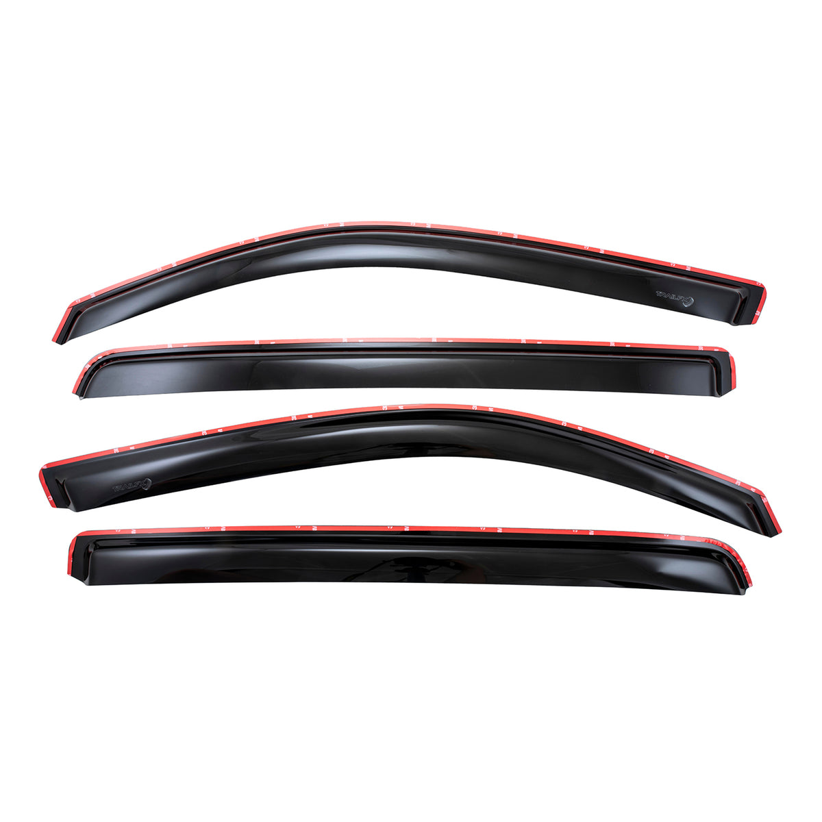 TrailFX Side Window Deflector For Ram 1500 - In-Channel, Smoke, Acrylic, Set of 4 (4818IC)