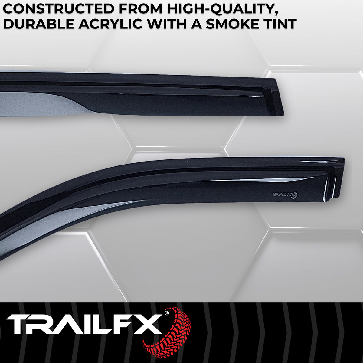 TrailFX Side Window Deflector For Ford Edge - Low Profile, Fits Front And Rear, Set Of 4 (4930H)