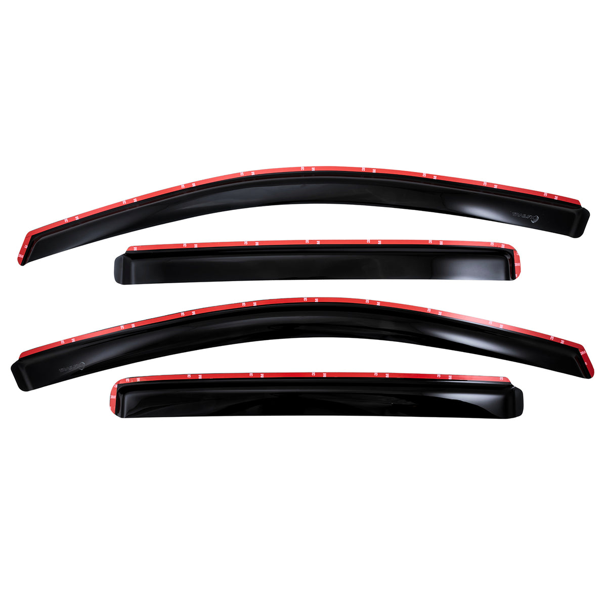 TrailFX Side Window Deflector For Nissan TITAN, Nissan TITAN XD - In-Channel, Smoke, Acrylic, Set of 4 (4977IC)