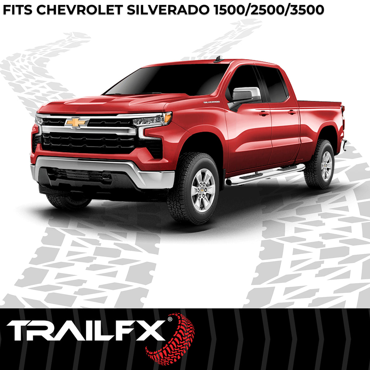 TrailFX Fender Flare For Chevrolet Trucks - Black Smooth Paintable Finish, Extended Tire Coverage, With (TFC3002OE)