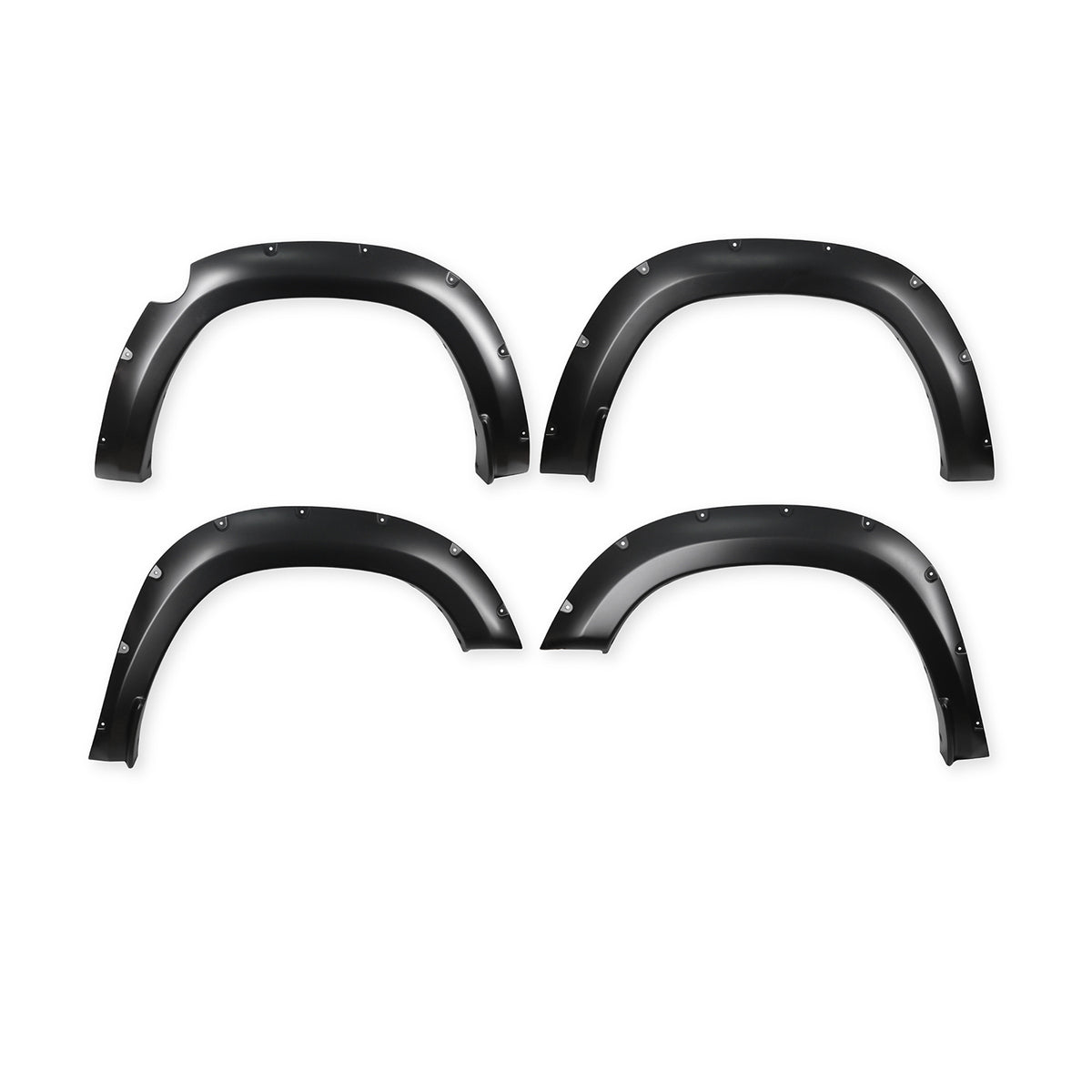 TrailFX Fender Flare For Ram 1500 - Injected Polypropylene, With Polished Stainless And Black (TFD3005S)