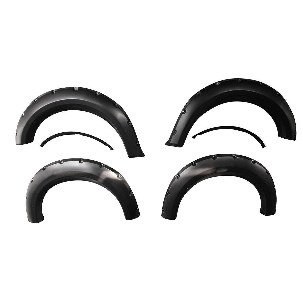 TrailFX Fender Flare For Ford F-150 - Injected Polypropylene, With Polished Stainless And Black (TFF3002S)