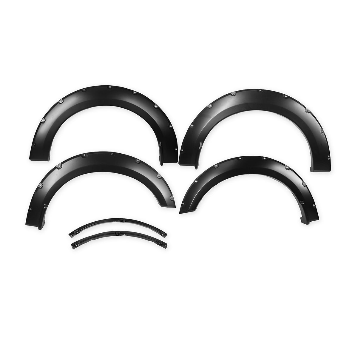 TrailFX Fender Flare For Ford F-150 - Injected Polypropylene, With Polished Stainless And Black (TFF3006S)