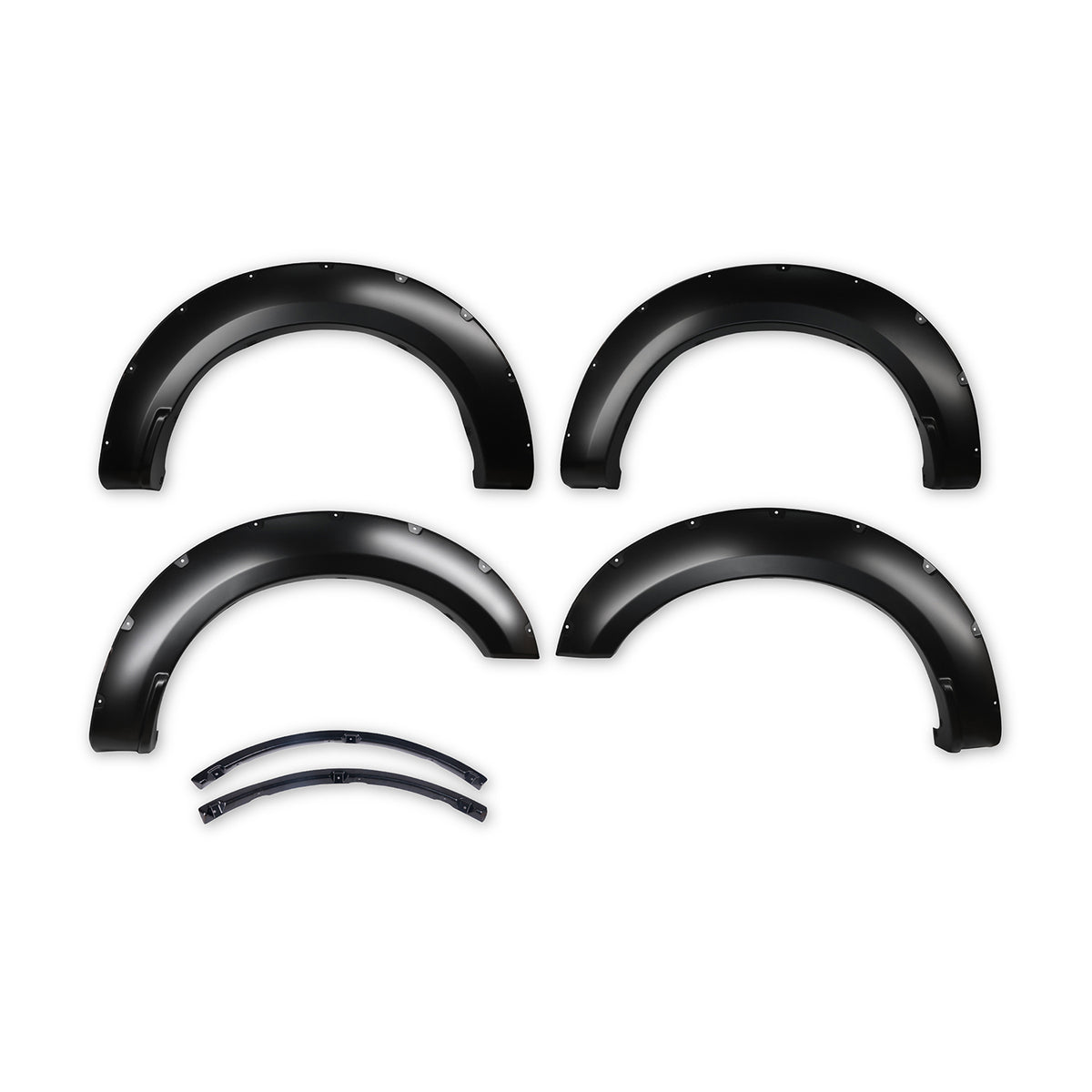 TrailFX Fender Flare For Ford F-250 Super Duty, Ford F-350 Super Duty, Ford F-450 Super Duty - Injected Polypropylene, With Polished Stainless And Black (TFF3007S)