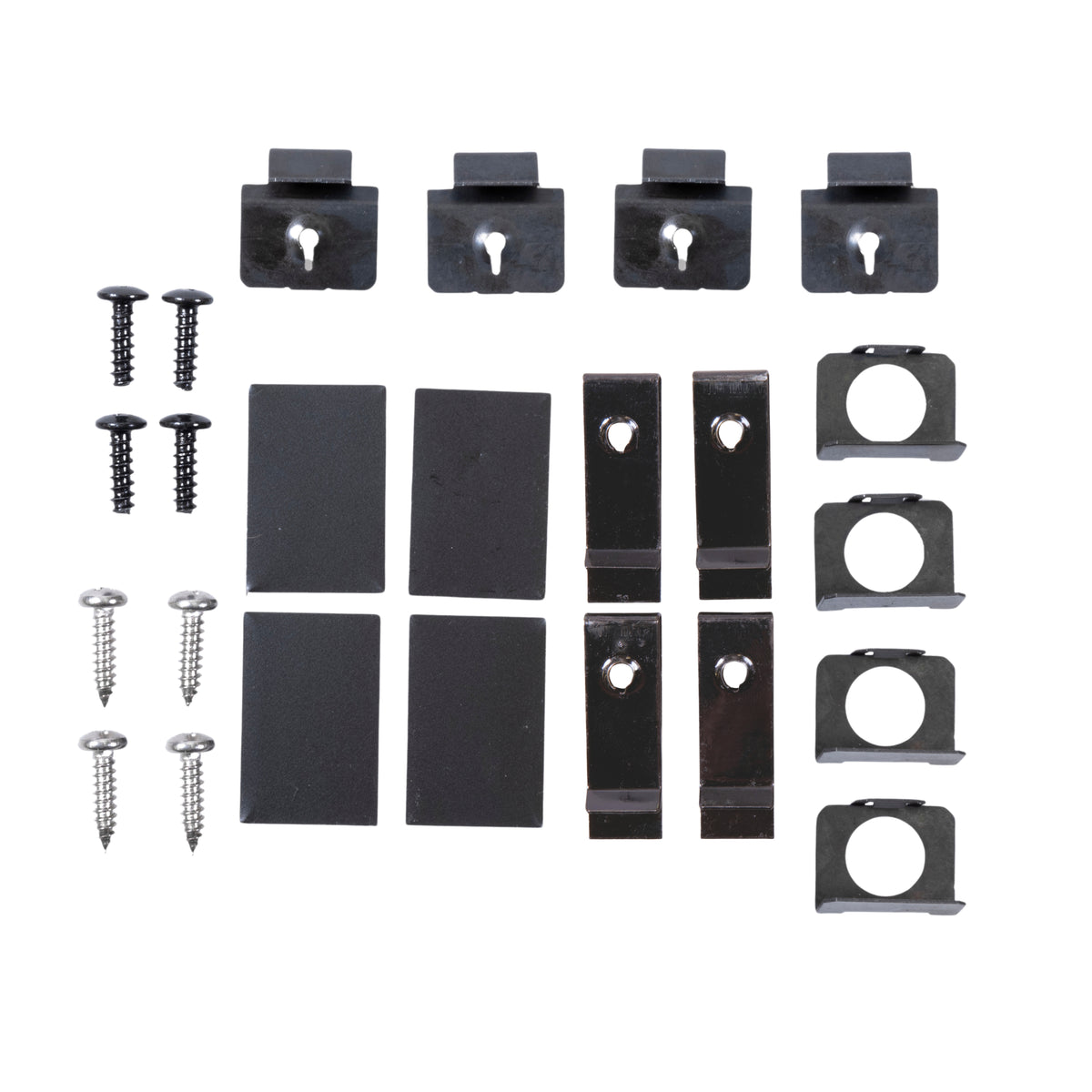 TrailFX Fender Flare Hardware Kit For Chevrolet Silverado 1500, Chevrolet Silverado 1500 LTD - With Four Long Black Metal U Clips/ Four Black Steel Inner (TFHKC05)