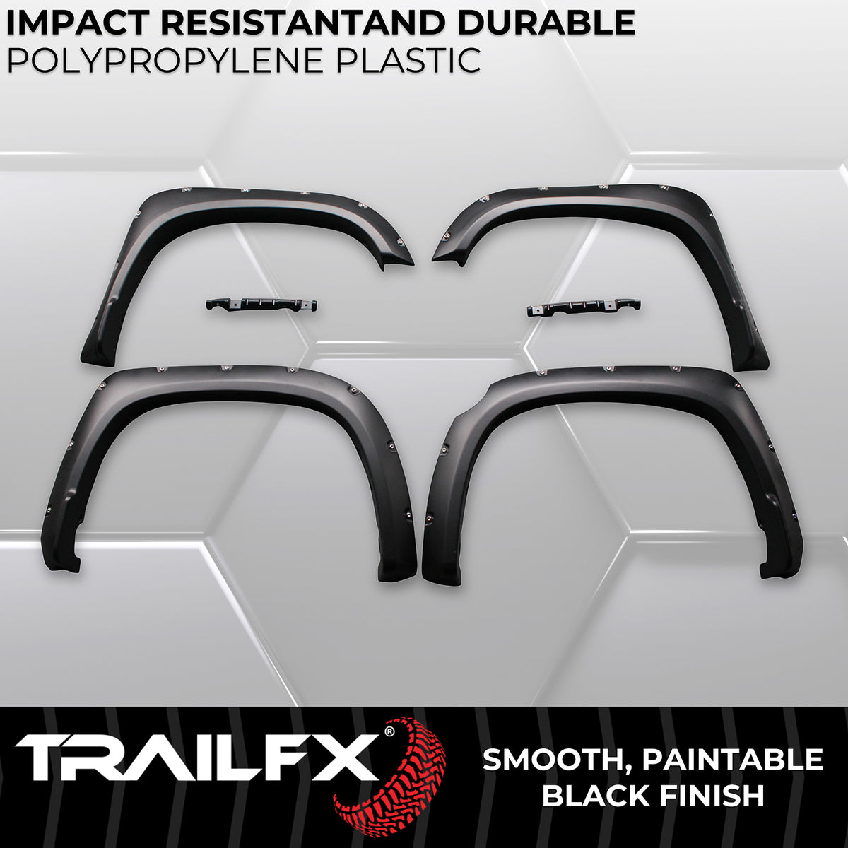 TrailFX Fender Flare For Toyota Tundra - Extended Tire Coverage, Injected Polypropylene, With (TFT3002S)