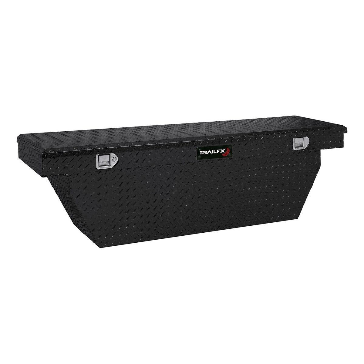 TrailFX Truck Tool Box - Crossover Deep Single Lid With Struts Powder Coated Black (111702)