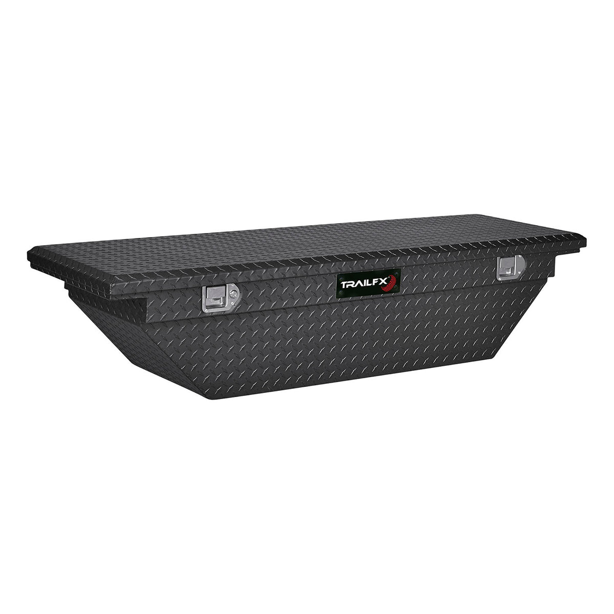 TrailFX Truck Tool Box - Crossover Angled Single Lid Diamond Tread Matte Black 16 (120633)