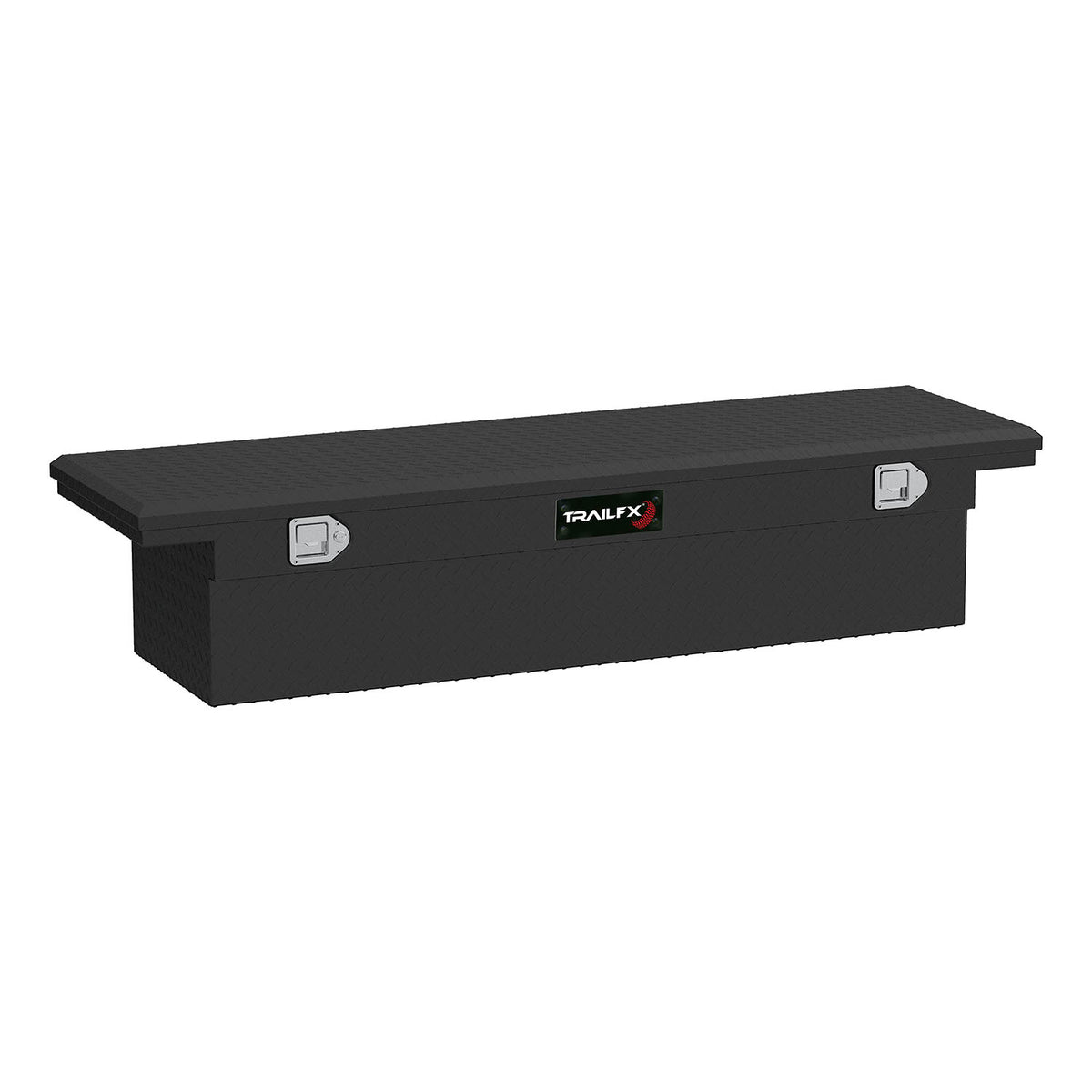 TrailFX Truck Tool Box - Crossover- LP Angled Single Lid Diamond Tread Matte Black (120703)