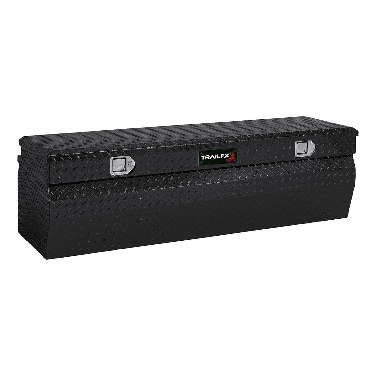 TrailFX Truck Tool Box - Chest Single Lid With Struts Powder Coated Black 16 Gauge (150602)