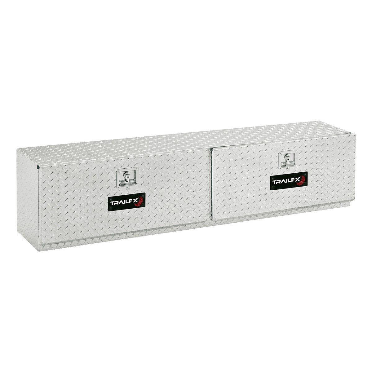 TrailFX Truck Tool Box - Top Mount 2 Door Diamond Tread Bright Polished 16 Gauge (170721)
