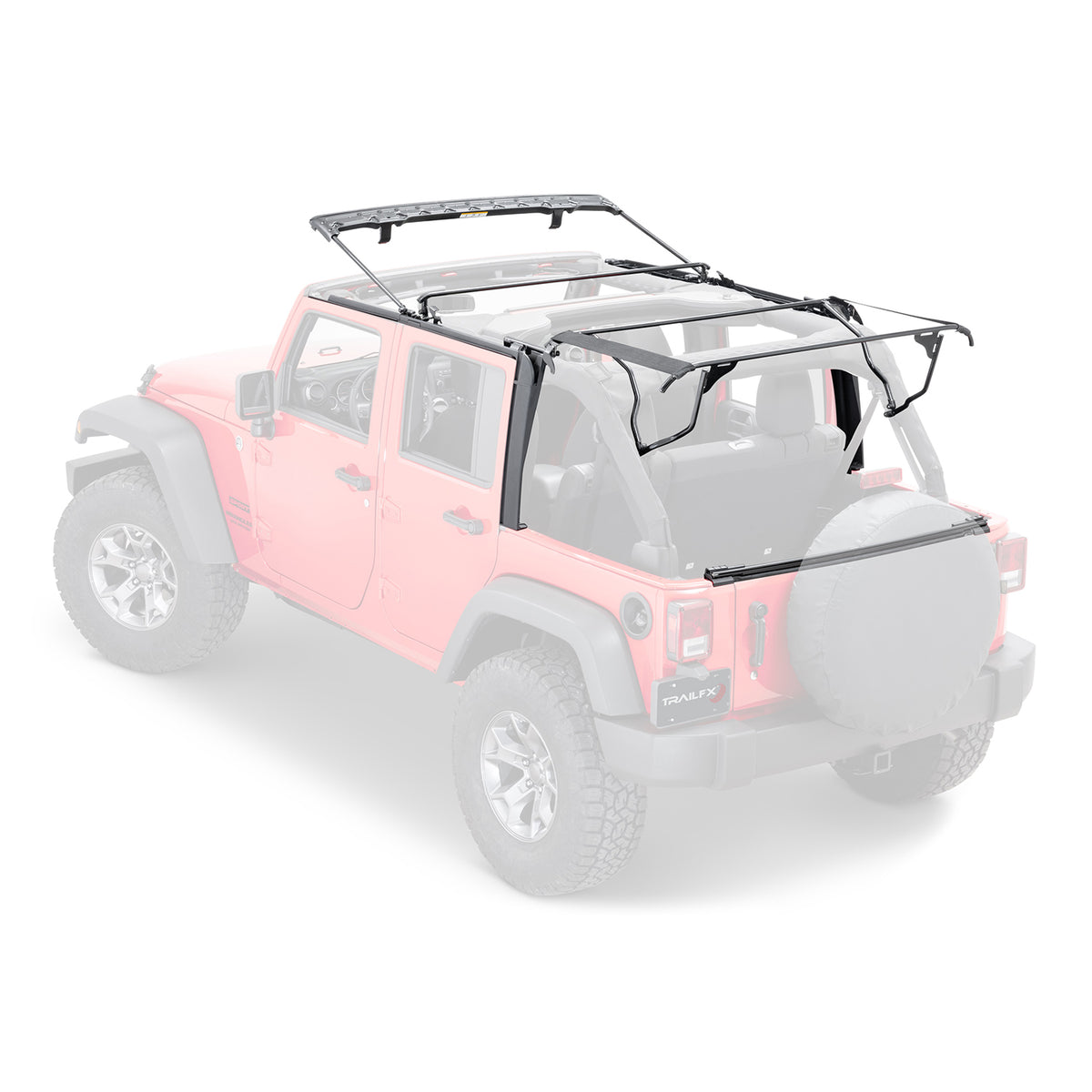 TrailFX Soft Top Bow For Jeep Wrangler, Jeep Wrangler JK - With Replacement Hardware/ Door Surrounds/ Tailgate Bar/ (JTHW04)