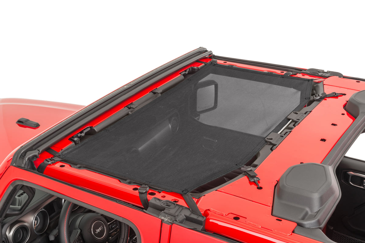 TrailFX Soft Top For Jeep Wrangler, Jeep Wrangler JK - No Drill/ Loop Snaps And Strap/ Mounts To Hard Top Or Soft (MBT004)