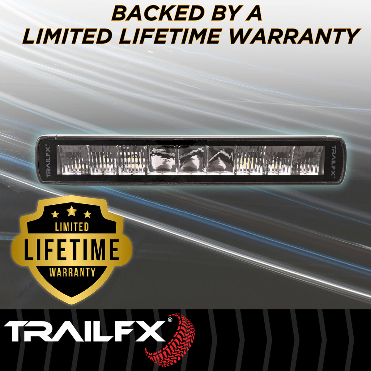 TrailFX Light Bar - 45 Watt Blubs Amp Draw 3.35 AMP At 12 Volts, 8 Degree Spot (10SRBKCM)