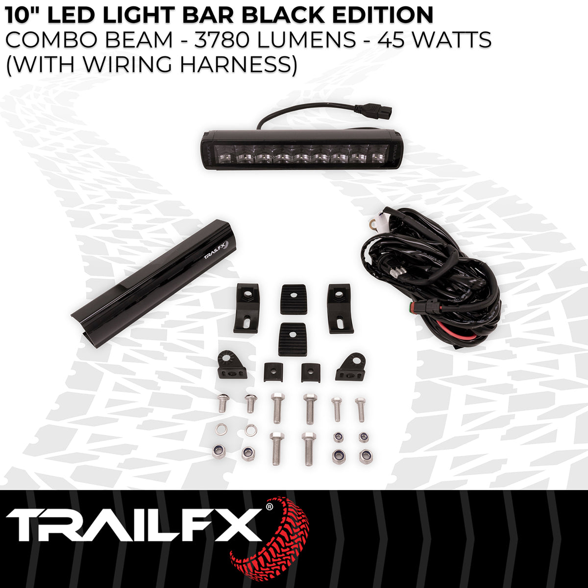 TrailFX Light Bar - 45 Watt Blubs Amp Draw 3.35 AMP At 12 Volts, 8 Degree Spot (10SRBKCM)