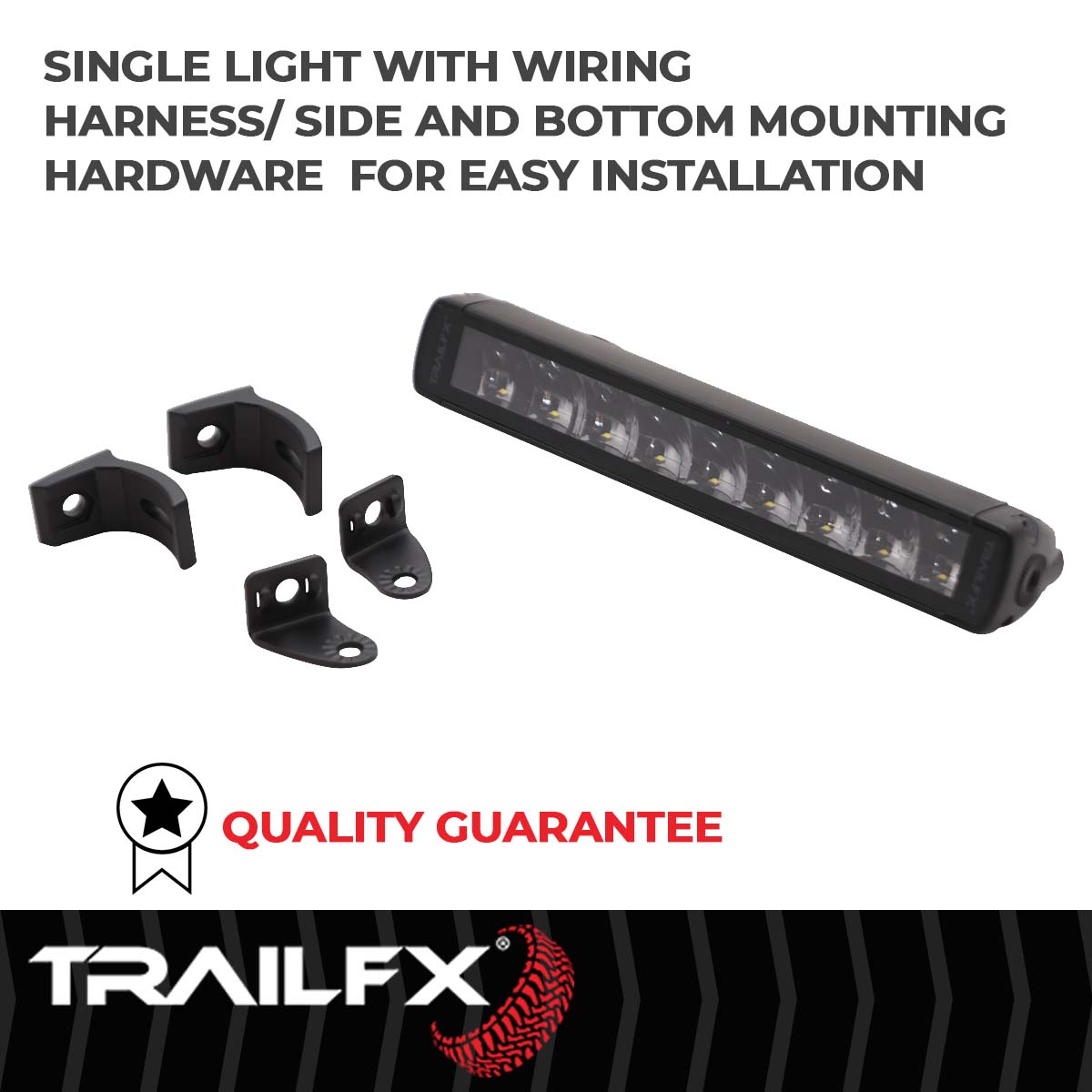 TrailFX Light Bar - 60 Degree Flood Beam, 1800 Raw/ 1170 Effective Lumens, 6 (10SRSCMB)