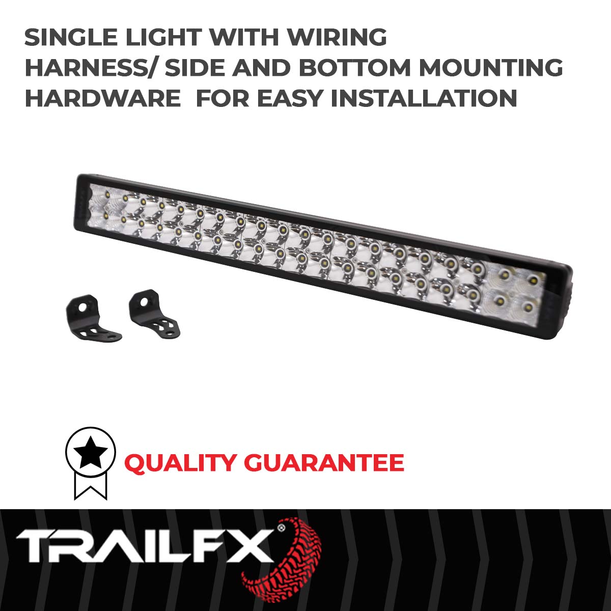 TrailFX Light Bar - 8 Degree Spot/ 90 Degree Flood Beam Combination, 16800 Raw/ (20DRSCM)