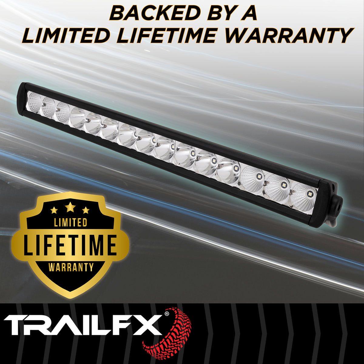 TrailFX Light Bar - 75 Watt Blubs Amp Draw 1.15 AMP At 12 Volts, 8 Degree Spot (20SRCM)