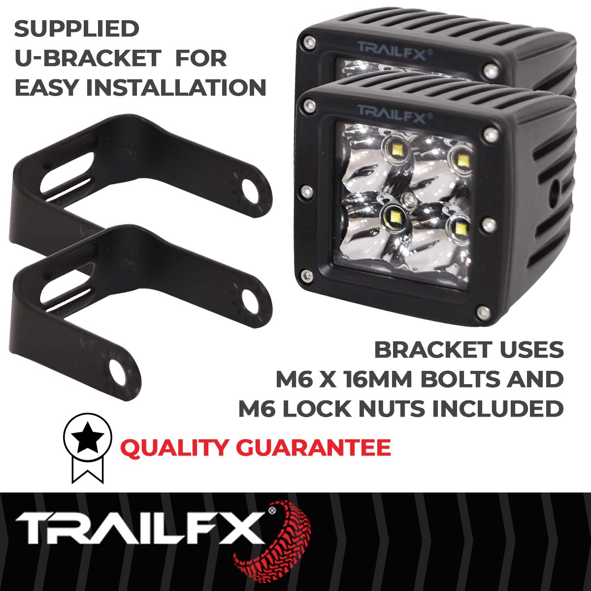 TrailFX Driving Light - 8 Degree Spot Beam, 1920 Raw Lumens/ 1200 Effective Lumens (2X2CSPPR)