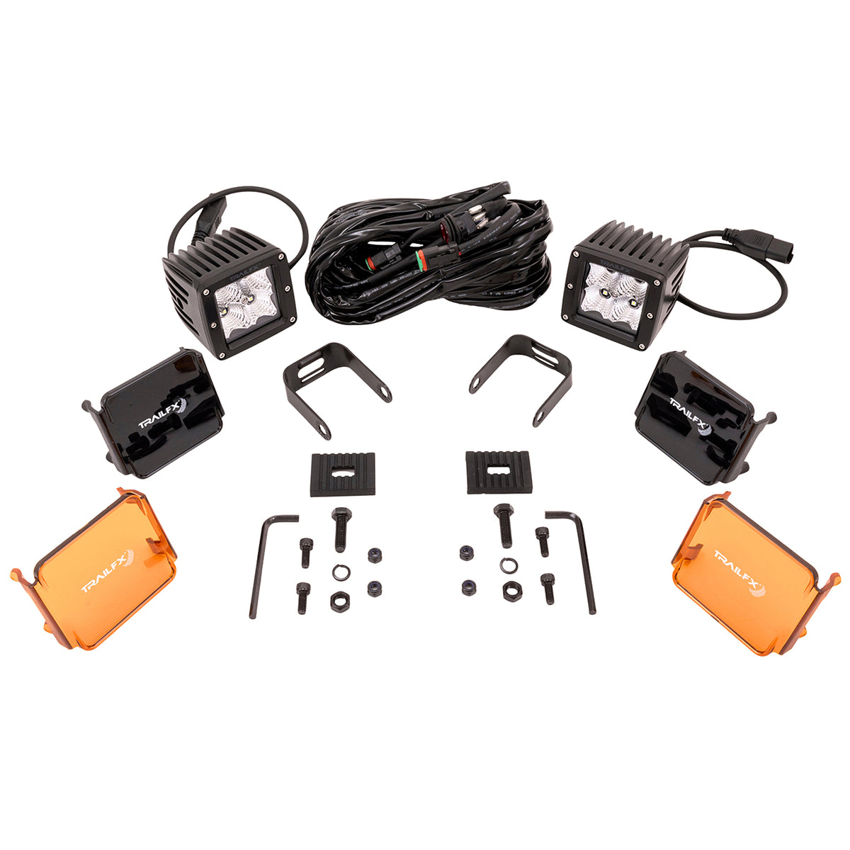 TrailFX Driving Light - 3 Inch Square, 20 Watt Blubs Amp Draw 1.2 AMP At 12 Volts (2X2F2)