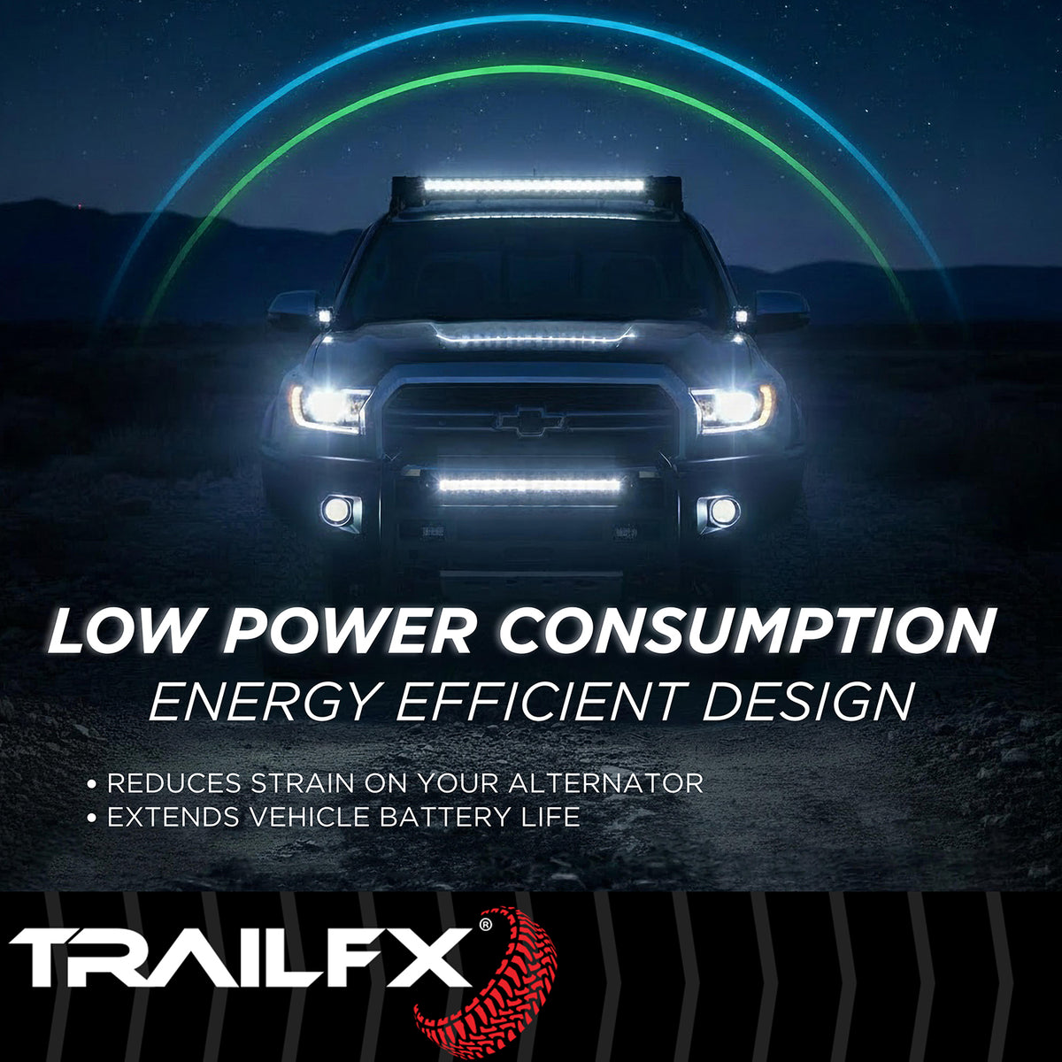 TrailFX Light Bar - 120 Watt Blubs Amp Draw 1.15 AMP At 12 Volts, 8 Degree Spot (30SRCM)