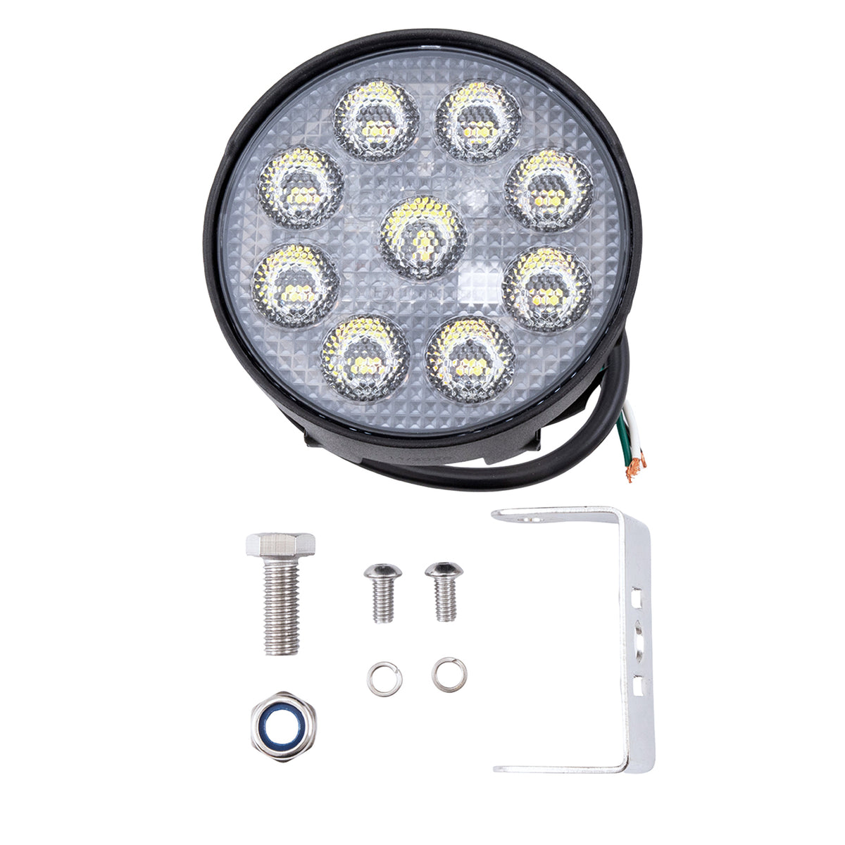 TrailFX Work Light - White Light with Amber Flashing Option, Pedestal Mount, 45 (4RNDWLAMF1)