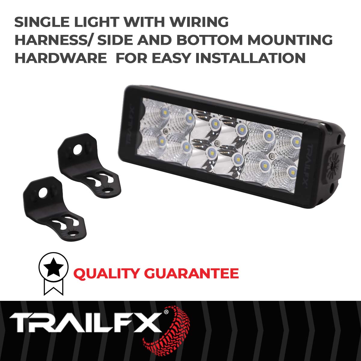 TrailFX Light Bar - 12 Inch x 1-1/2 Inch Width (6DRSCM)