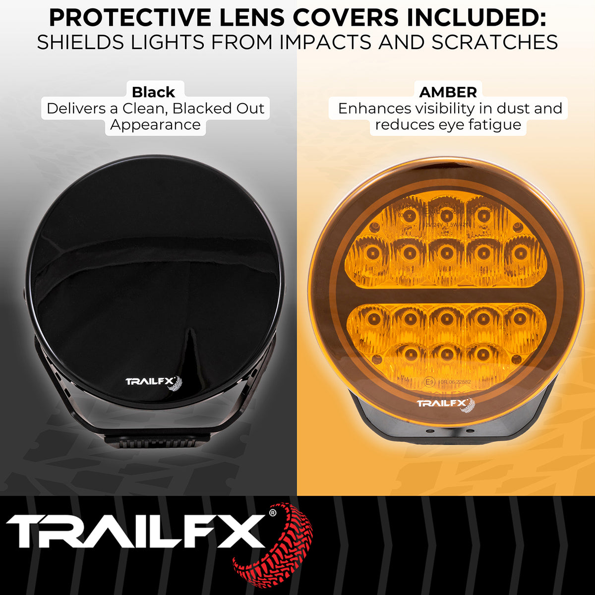 TrailFX Driving Light - 7 Inch Round, 80 Watt Blubs Amp Draw 3.38 AMP At 12 Volts (7RNDF2)