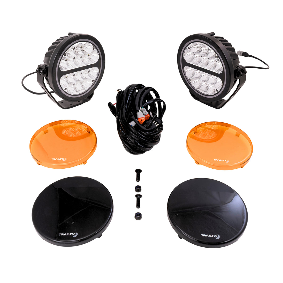 TrailFX Driving Light - 7 Inch Round, 80 Watt Blubs Amp Draw 3.38 AMP At 12 Volts (7RNDF2)
