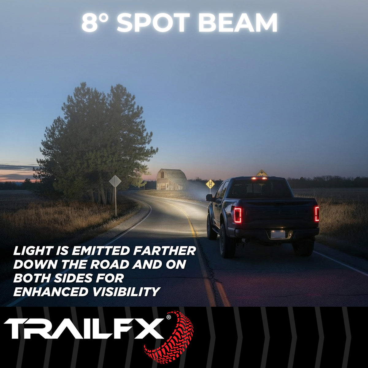 TrailFX Driving Light - 7 Inch Round, 80 Watt Blubs Amp Draw 5.5 AMP At 12 Volts (7RNDS2)