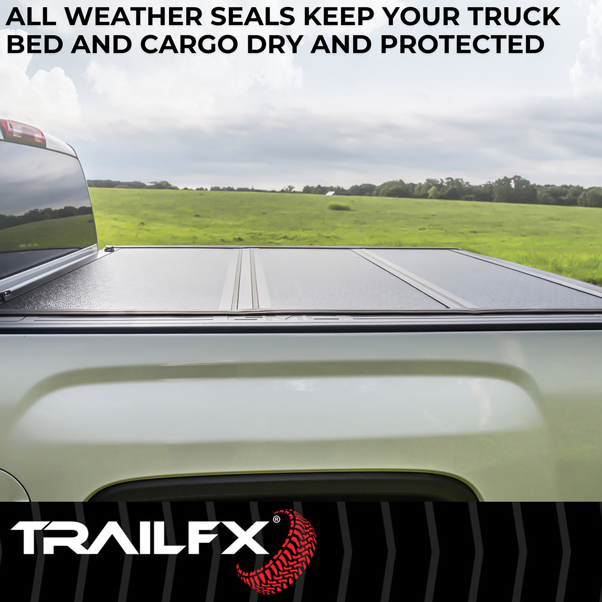 TrailFX Tonneau Cover For Toyota Tacoma - 2 Folds/ 3 Panels, Low Profile, 2 Riding Positions (TFX5531)