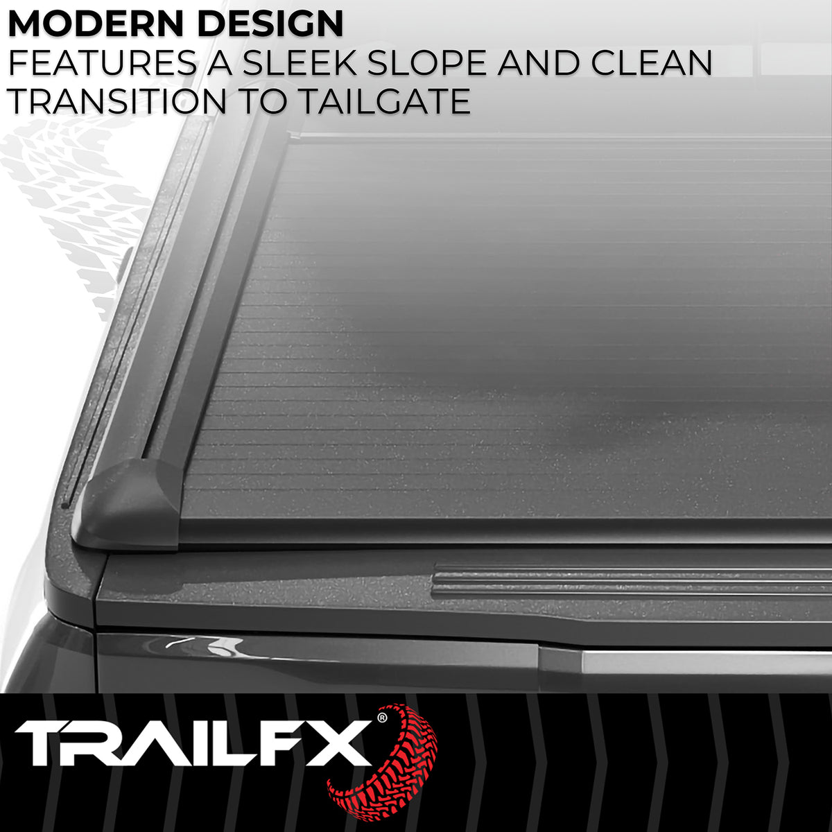 TrailFX Tonneau Cover For Chevrolet Silverado 1500, GMC Sierra 1500 - Manual Retractable, Key Lockable, Black Matte Powder (TFX6002)