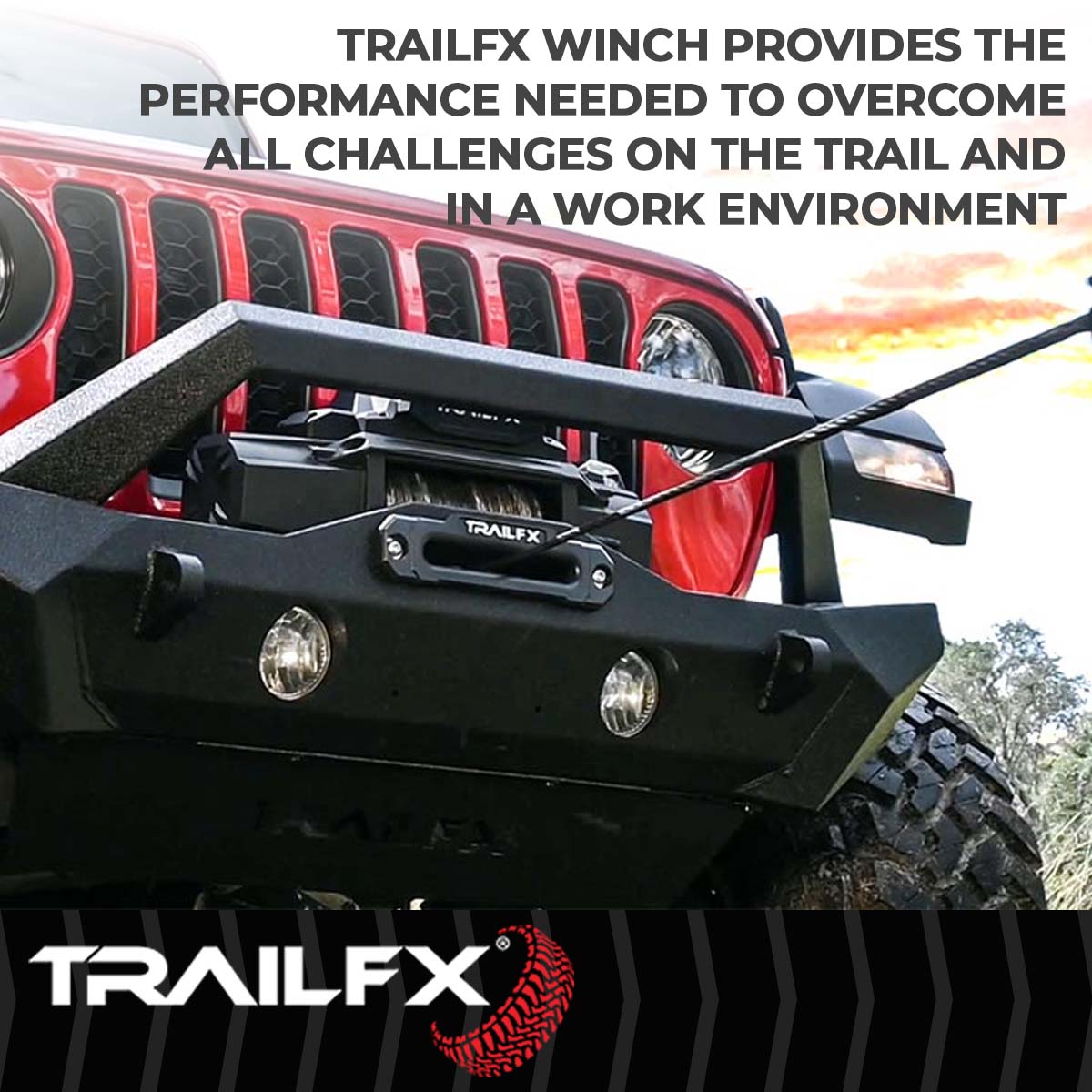 TrailFX Winch - 12 Volt Electric, 9500 Pound Line Pull Capacity, 94 Foot (WXV95B)