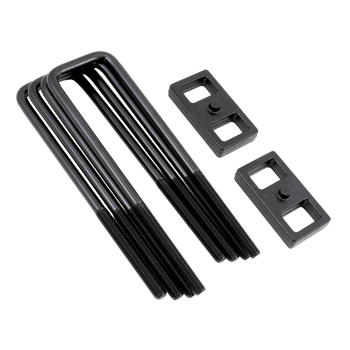 TrailFX Suspension Leaf Spring Block Kit For Chevrolet Silverado 3500 HD, GMC Sierra 3500 HD - With Two Rear Blocks/ Four U-Bolts/ Hardware (BUG04)