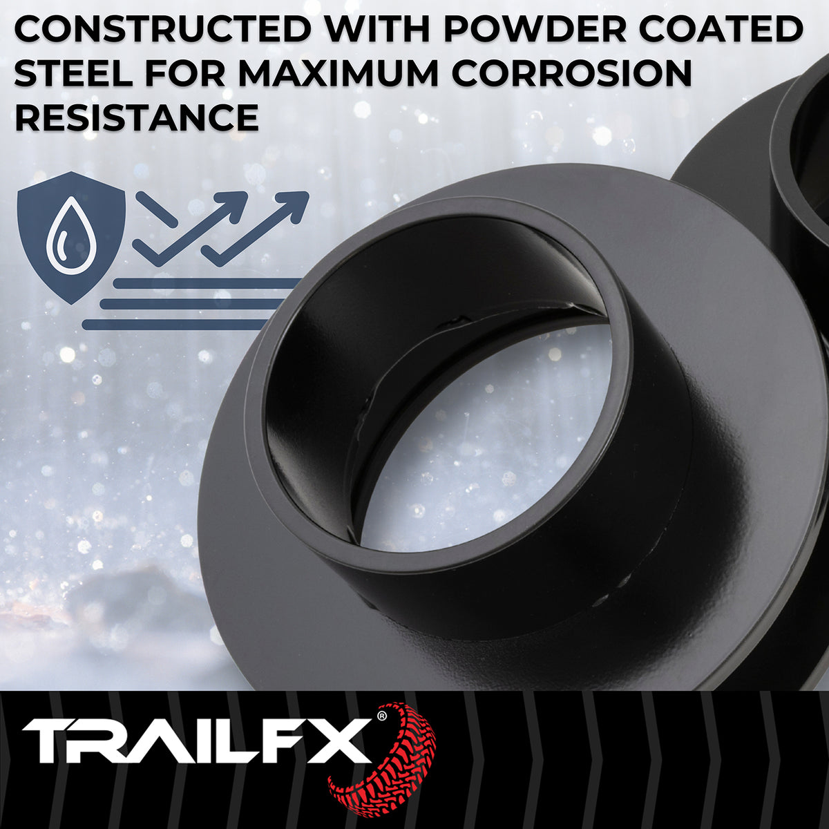 TrailFX Suspension Leveling Kit For Ram 2500, Ram 3500 - 1-3/4 Inch Lift, Upper Coil Spring Spacers, Steel, With (D17LL1)