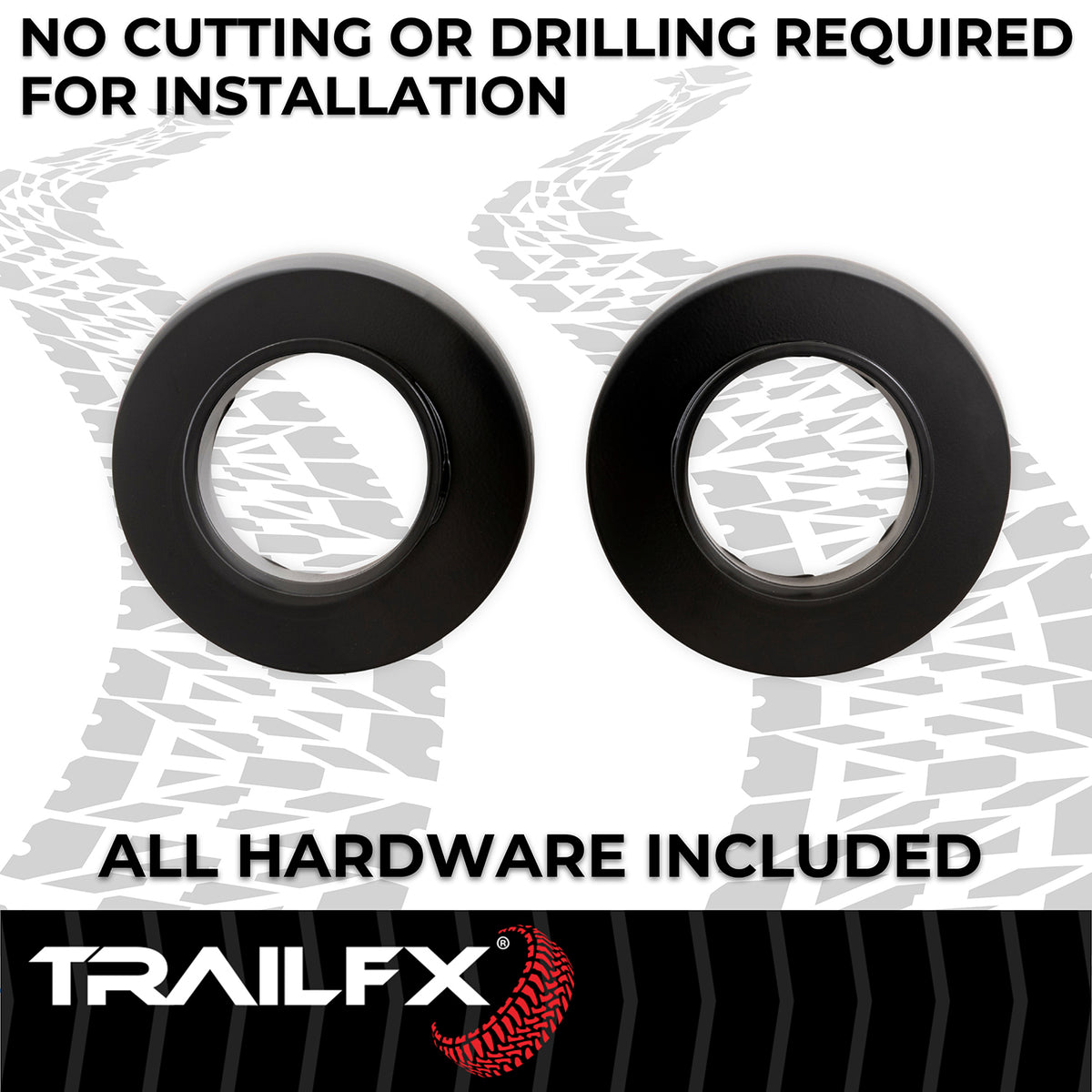 TrailFX Suspension Leveling Kit For Ram 2500, Ram 3500 - 1-3/4 Inch Lift, Upper Coil Spring Spacers, Steel, With (D17LL1)