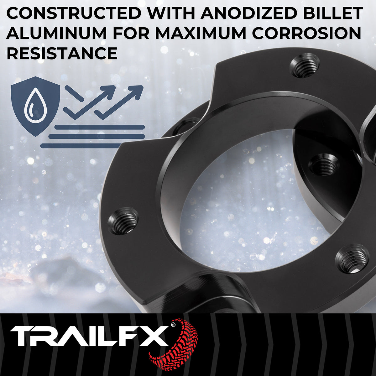 TrailFX Suspension Leveling Kit For Ford Bronco - 1-1/2 Inch Lift, Strut Assembly Spacers, With Spacers/ (F15LL3)