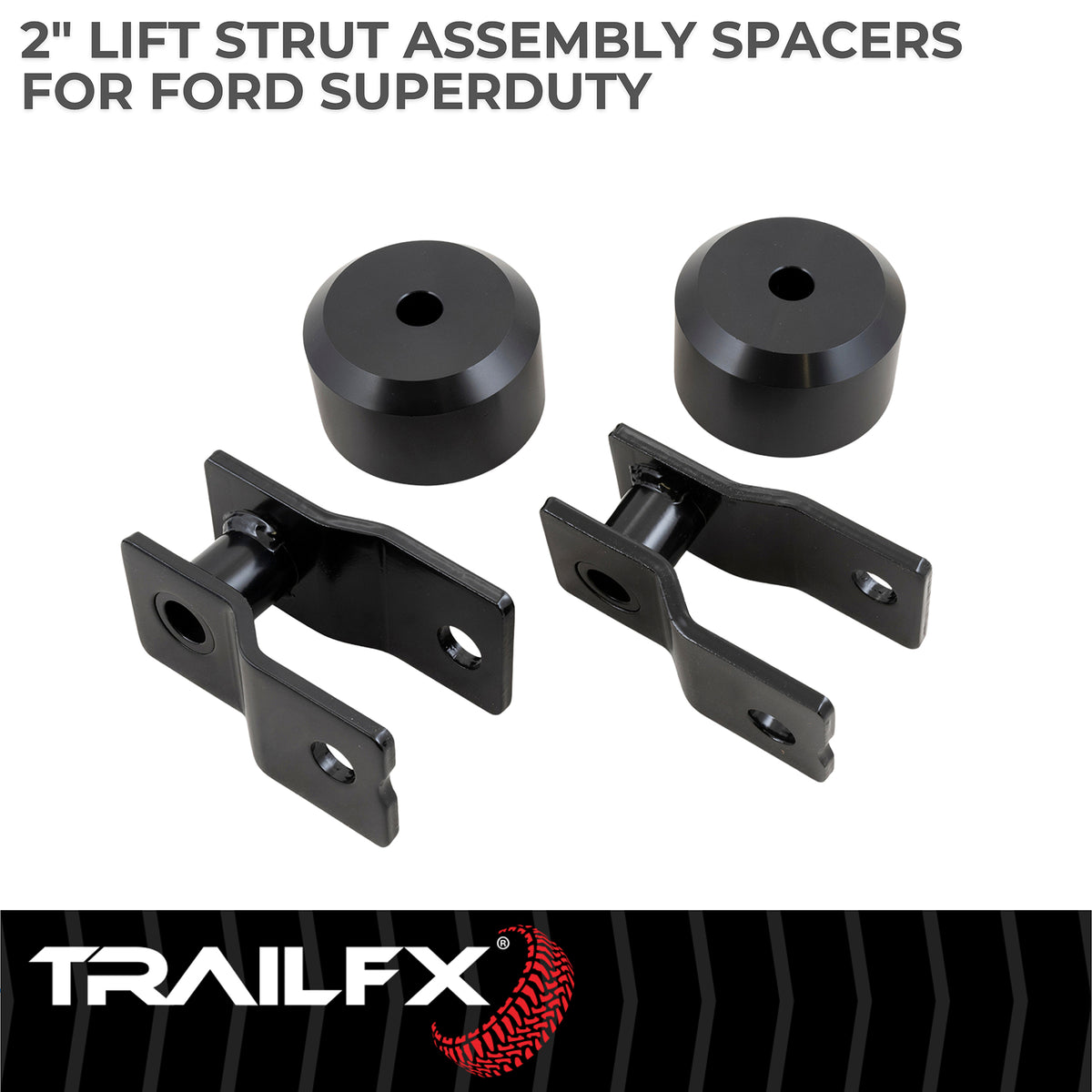 TrailFX Suspension Leveling Kit For Ford F-250 Super Duty, Ford F-350 Super Duty - Coil Spring Spacers, With Spacers/ Installation Hardware (F20LL4)